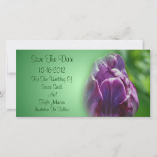 Save The Date Mariage à fleurs de tulipe violet