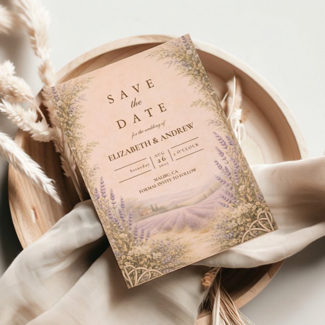 Save The Date Mariage à la Campagne Champ de Lavande (Créateur téléchargé)