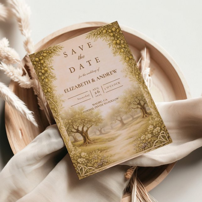 Save The Date Mariage à la campagne dans un oliveraie méditerran (Créateur téléchargé)