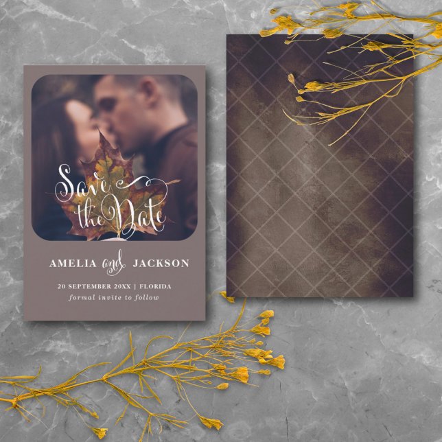 Save The Date Mariage à la Mode Photo Enregistrer la Date (Créateur téléchargé)