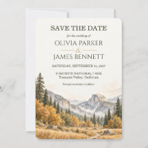Mariage à l'aquarelle de Yosemite Half Dome en aut