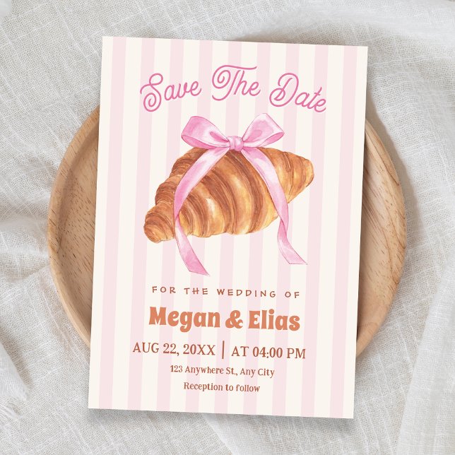 Save The Date Mariage à l'arc de Croissant mignon (Créateur téléchargé)