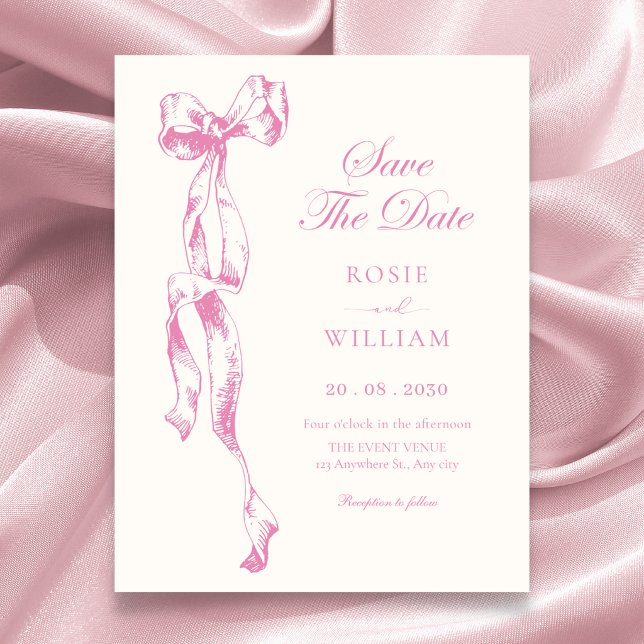 Save The Date Mariage à l'arc rose (Créateur téléchargé)