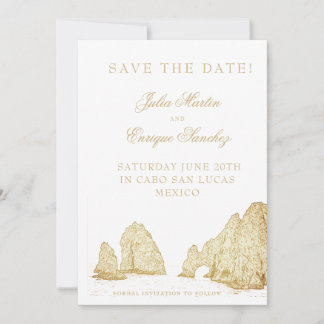 Save The Date Mariage à l'Arche de Cabo San Lucas
