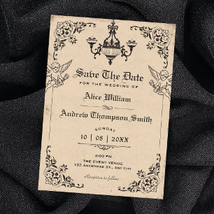 Save The Date Mariage à l'arche gothique vintage