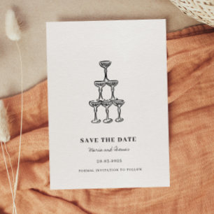Save The Date Mariage à main moderne Enregistrer la date