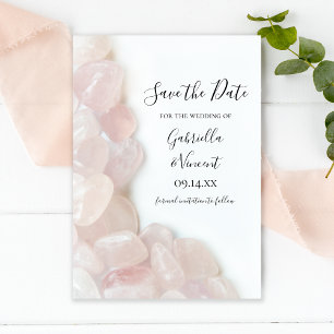 Save The Date Mariage à quartz rose Enregistrer la date