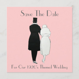 Save The Date Mariage à thème des années 1920 Enregistrer la dat