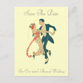 Save The Date Mariage à thème des années 1920 Enregistrer la dat