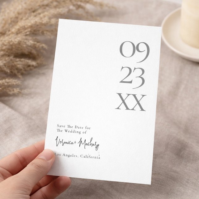 Save The Date Mariage à typographie minimale moderne - Enregistr (Créateur téléchargé)