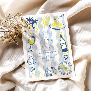 Save The Date Mariage alimentaire italien à main