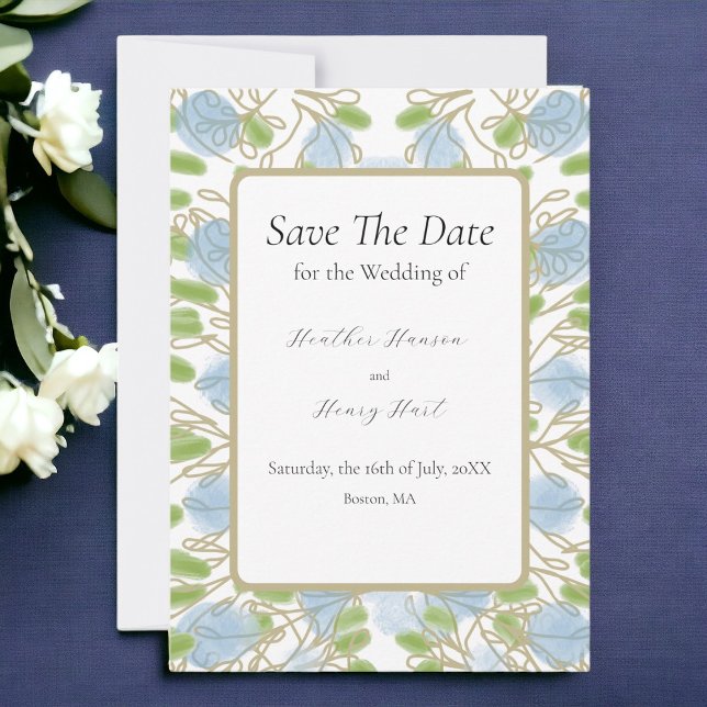 Save The Date Mariage aquarelle artistique moderne  (Créateur téléchargé)