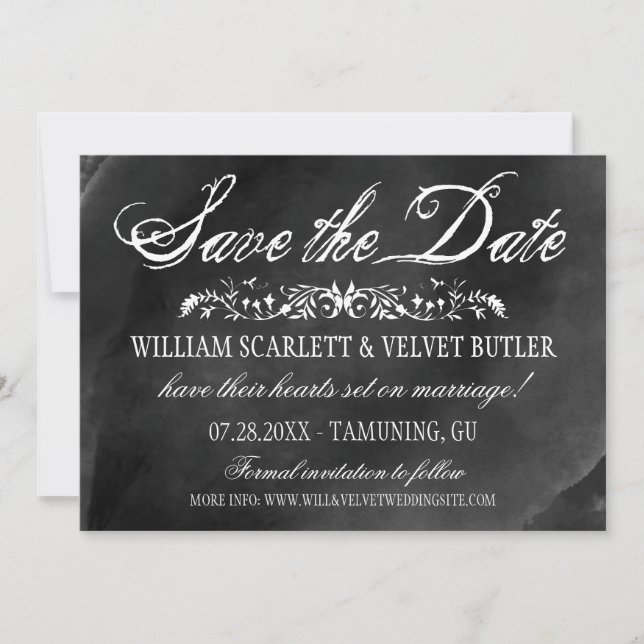 Save The Date Mariage aquarelle Enregistrer la date (Devant)