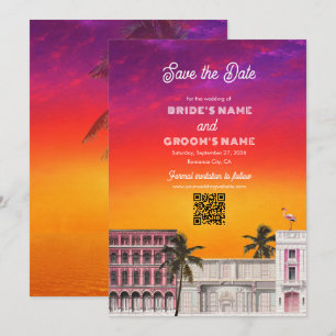 Save The Date Mariage Arc-en-ciel de Miami Beach à Charleston av