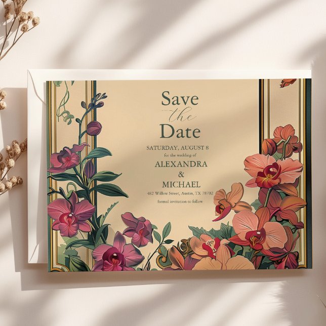 Save The Date Mariage Art Nouveau classique (Créateur téléchargé)