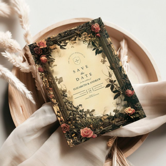 Save The Date Mariage Art Nouveau Dark Romance (Créateur téléchargé)