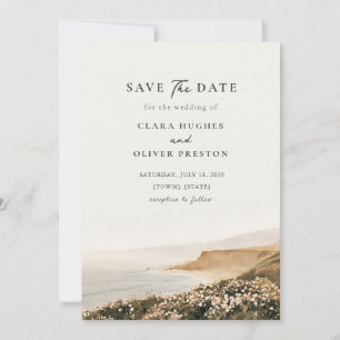 Save The Date Mariage au bord de la mer Rose de plage Cap Cod