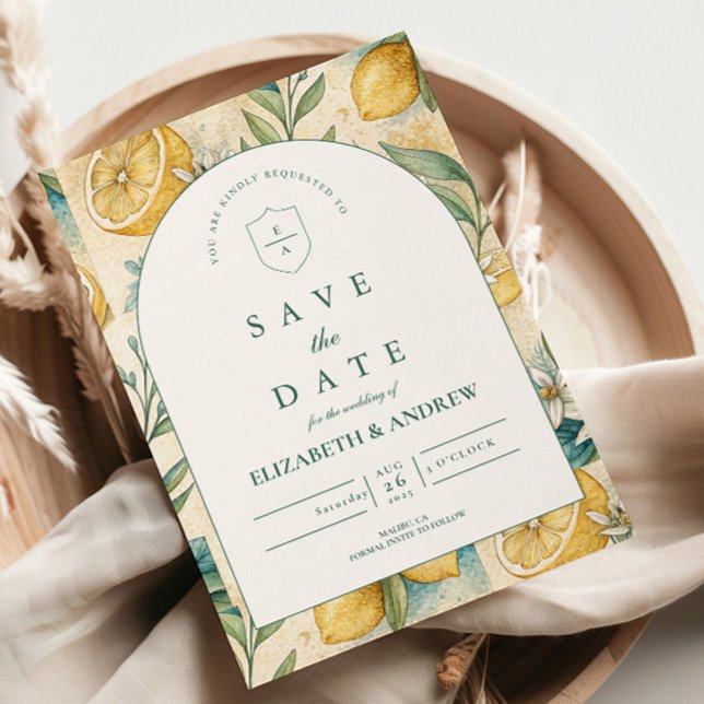 Save The Date Mariage au citron de la côte d'Amalfi (Créateur téléchargé)