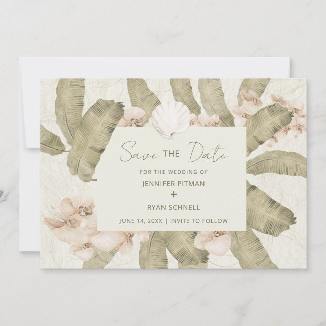 Save The Date Mariage au Jardin Botanique (Devant)