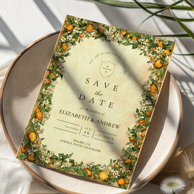Save The Date Mariage au Jardin de Citron Doré (Créateur téléchargé)