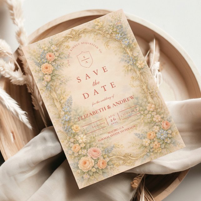 Save The Date Mariage au Jardin de Roses Baroques (Créateur téléchargé)