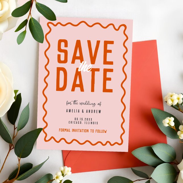 Save The Date Mariage audacieux et moderne (Créateur téléchargé)