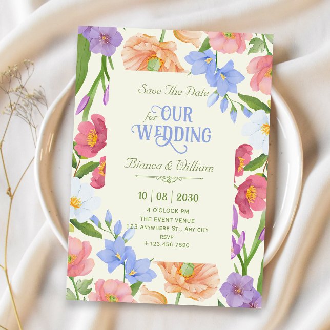 Save The Date Mariage aux fleurs sauvages (Créateur téléchargé)