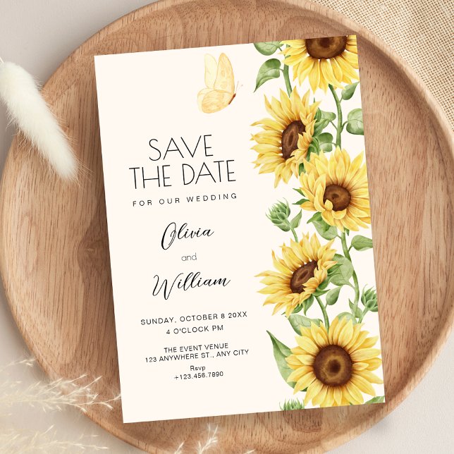 Save The Date Mariage aux tournesols (Créateur téléchargé)