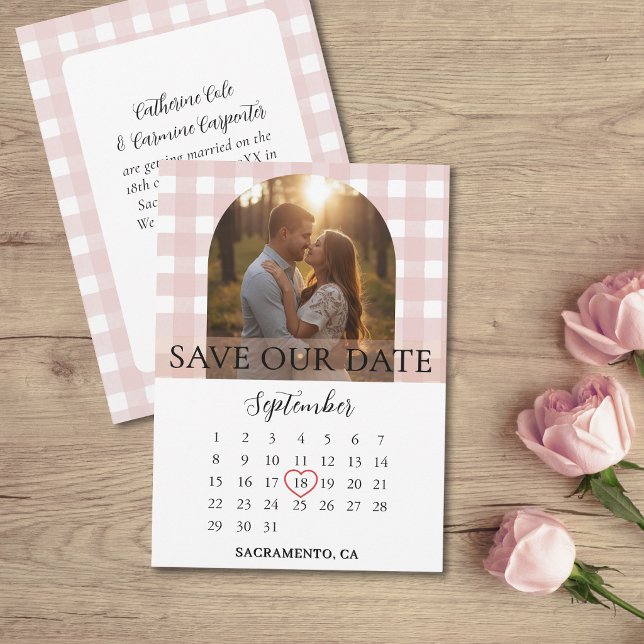Save The Date Mariage avec arche de photographie de fiançailles  (Créateur téléchargé)