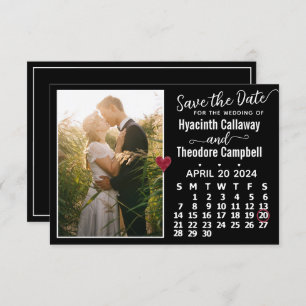 Save The Date Mariage Avril 2024 Calendrier Photo personnalisée