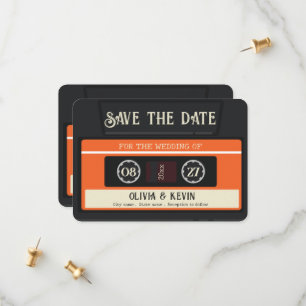 Save The Date Mariage bande cassette vintage 