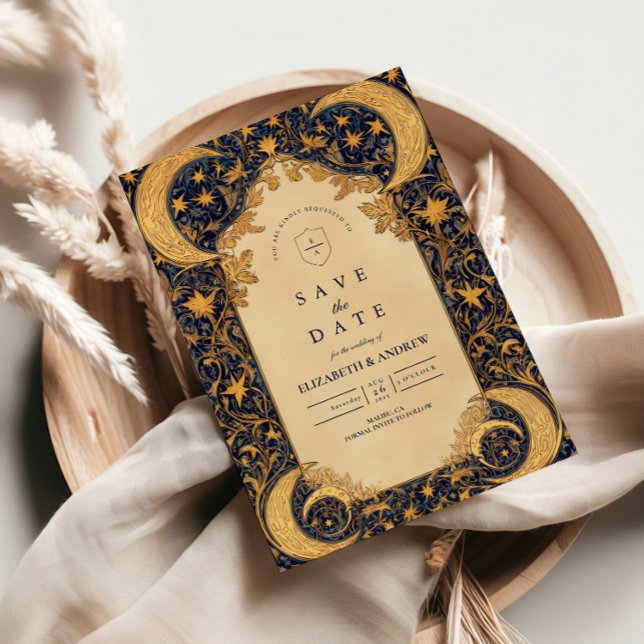 Save The Date Mariage baroque doré au clair de lune (Créateur téléchargé)