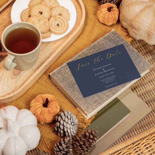 Save The Date Mariage bleu opulent (Créateur téléchargé)