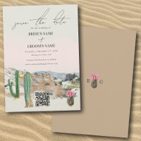 Mariage bohème au cactus du désert à l'aquarelle