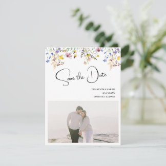 Save The Date Mariage Bohème aux Fleurs Sauvages