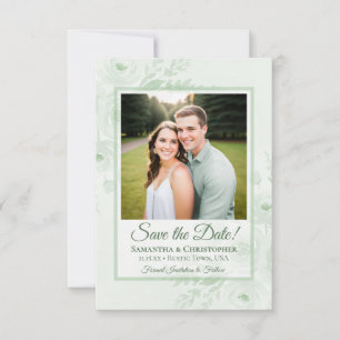 Save The Date Mariage Bohème Chic Pivoines & Photo Élégant