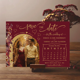 Save The Date Mariage Bohème de Bourgogne Fleurs Sauvages Photo
