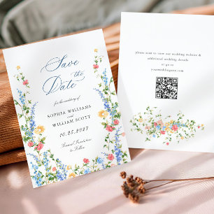 Save The Date Mariage Bohème Fleur sauvage de Meadow