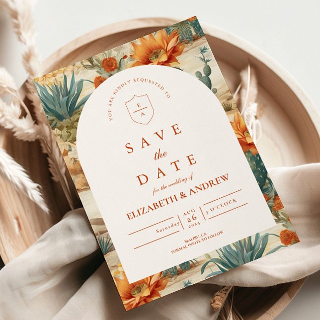 Save The Date Mariage Bohème sous une Arche dans le Désert (Créateur téléchargé)