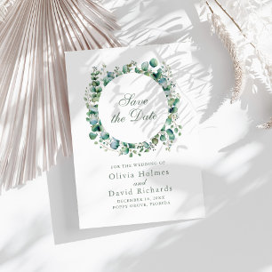 Save The Date Mariage Botanique à l'Eucalyptus de la Verdure Mod