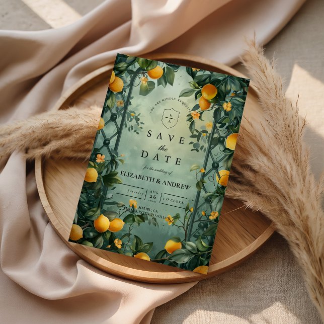 Save The Date Mariage Botanique de Jardin de Citron (Créateur téléchargé)