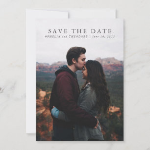 Save The Date Mariage Botanique de Verdure à l'Aquarelle Bleu-ve