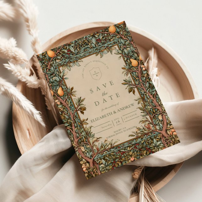 Save The Date Mariage Botanique de Verger Vintage (Créateur téléchargé)