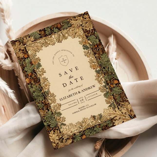 Save The Date Mariage Botanique Élégant en Forêt (Créateur téléchargé)