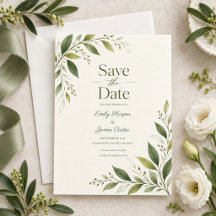 Mariage botanique moderne vert Citron