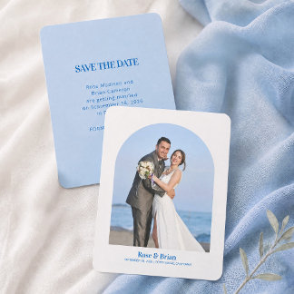 Save The Date Mariage Cabane Bleue Ondulée Sauvegarder La Journé