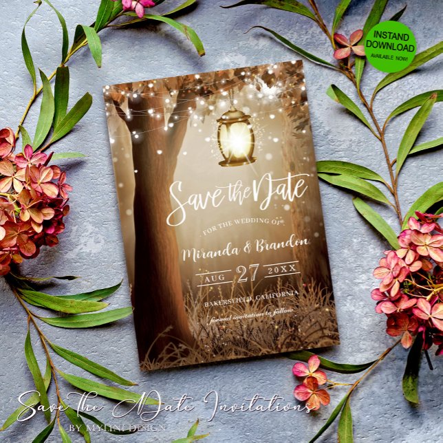 Save The Date Mariage campagnard rustique Enregistrer la date In (Créateur téléchargé)