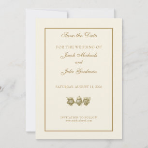 Save The Date Mariage Catholique à Cœur Sacré - Enregistrez la D