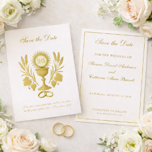 Save The Date Mariage Catholique Élégant Enregistrer la Date