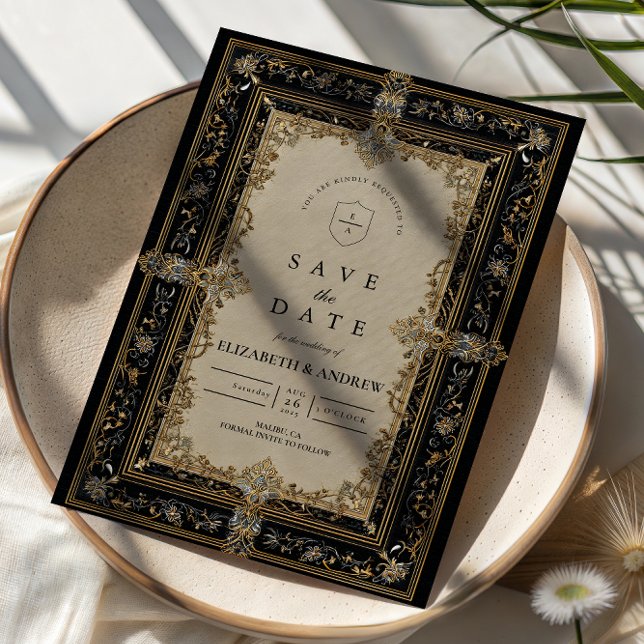 Save The Date Mariage céleste baroque royal (Créateur téléchargé)